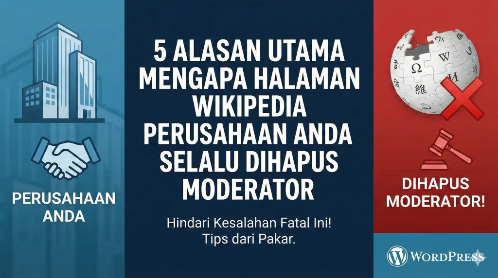 5 Alasan Utama Mengapa Halaman Wikipedia Perusahaan Anda Selalu Dihapus Moderator