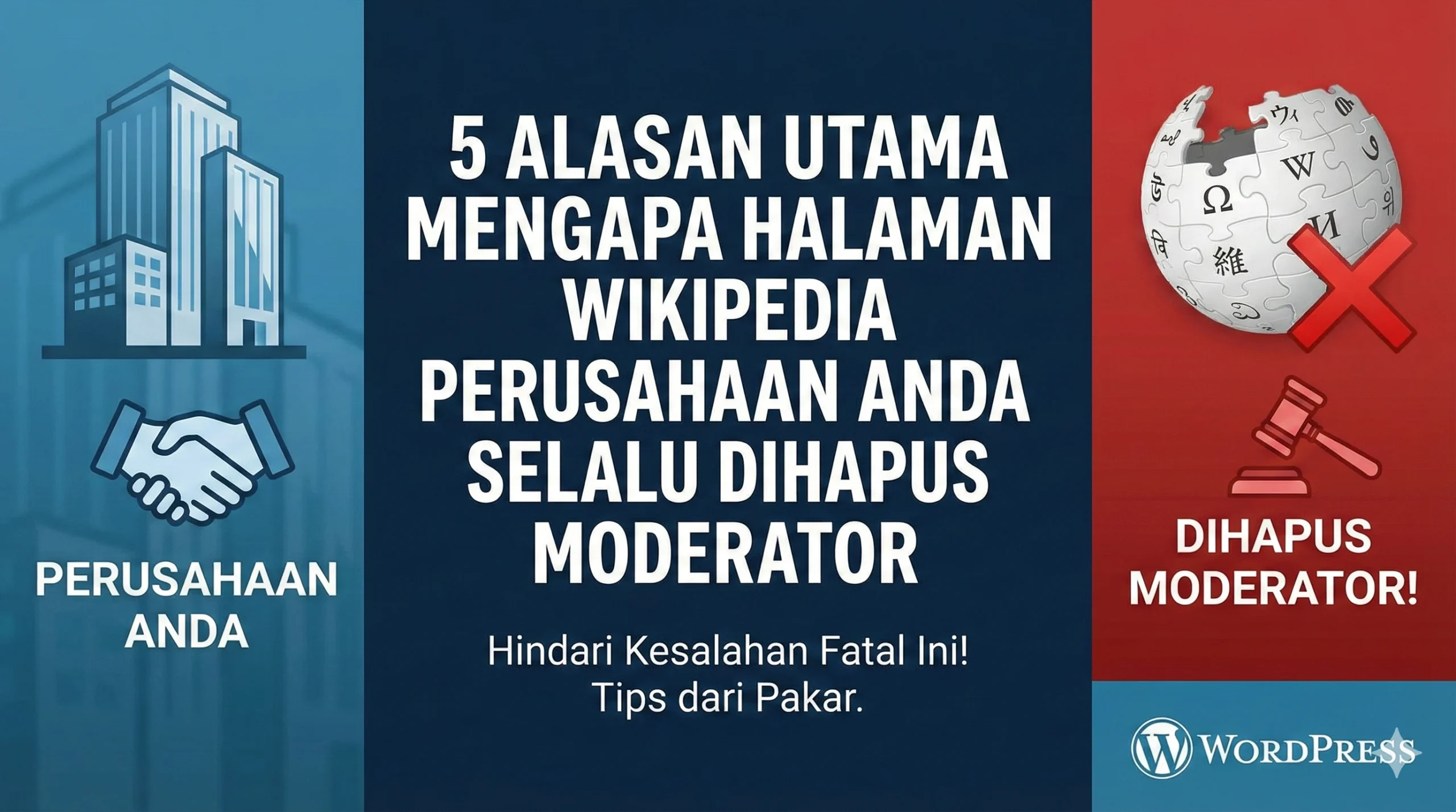5 Alasan Utama Mengapa Halaman Wikipedia Perusahaan Anda Selalu Dihapus Moderator